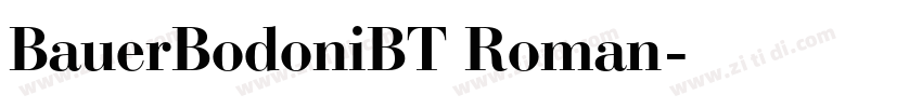 BauerBodoniBT Roman字体转换